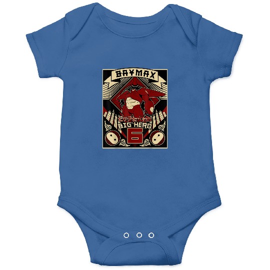 Disneyss Big Hero 6 Baymax Propaganda Poster Graphic Onesies