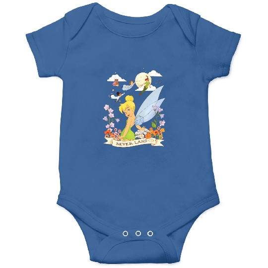 Disney Peter Pan Tinker Bell Never Land Flowers and Flight Onesies