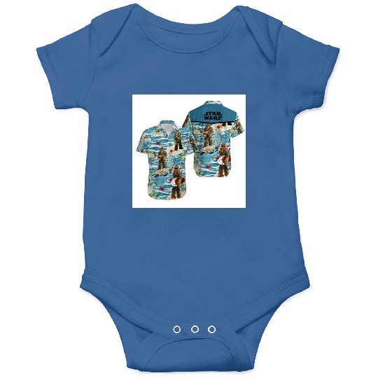 Personalized Disney Star Wars Hawaii Onesies, Star Wars Button Onesies