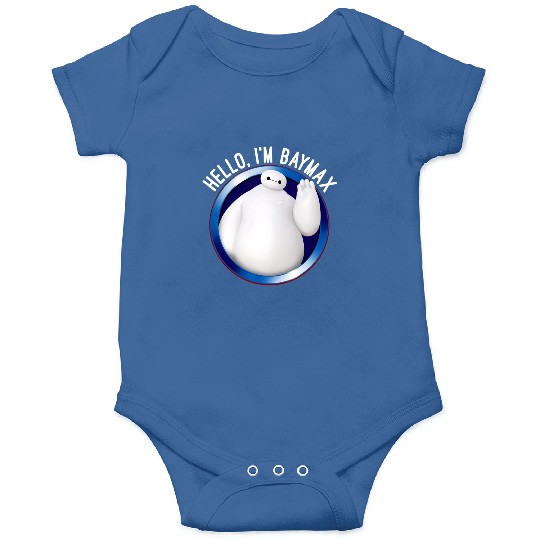Disney Big Hero 6 Baymax Wave Hello Circle Graphic Onesies