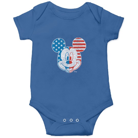 Disney - Mickey Face Stars And Stripes Onesies