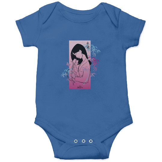 Disney Princess Mulan Pink Gradient Banner Onesies
