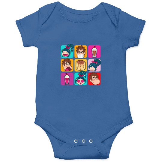 Disney Wreck-It Ralph Vanellope Ralph & Desserts Panels Onesies