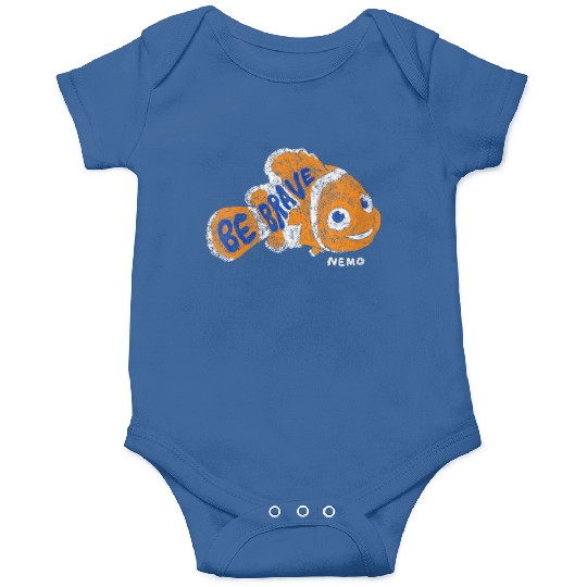 Disneyss Pixars Finding Nemo Be Bravesss Nemo Distressed Big Logo Onesies