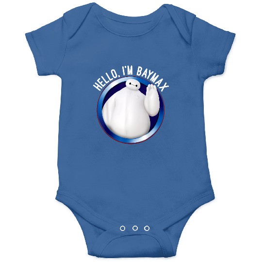 Disneyss Big Hero 6 Baymax Wave Hello Circle Graphic Onesies
