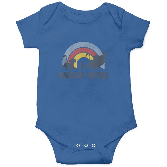 Disneyss The Lion King Hakuna Matata Distressed Rainbow Logo Onesies