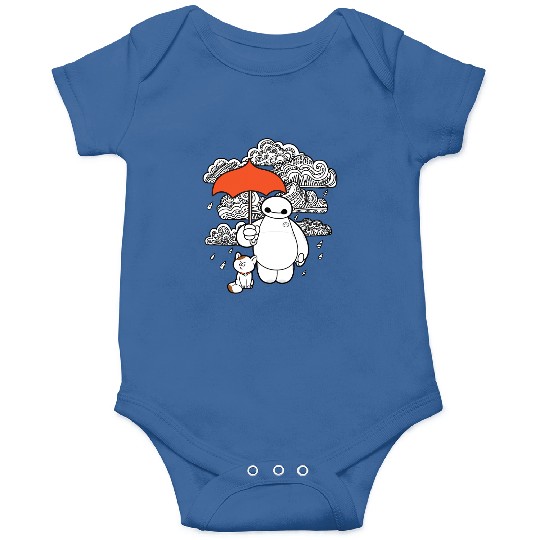 Disney Big Hero 6 Baymax Patterned Rain Clouds Portrait Onesies