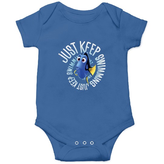 Disneyss Pixars Finding Dory Just Keep Swimming Big Chest Logo Onesies
