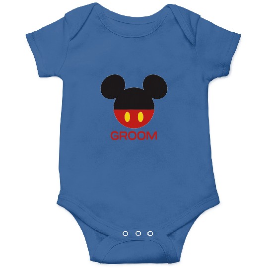 Disney Mickey Mouse Red Shorts Icon Groom Wedding Family Onesies