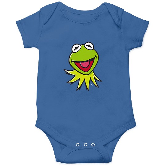 Disneyss The Muppets Kermit Happy Faces Left Chest Pocket Logo Onesies