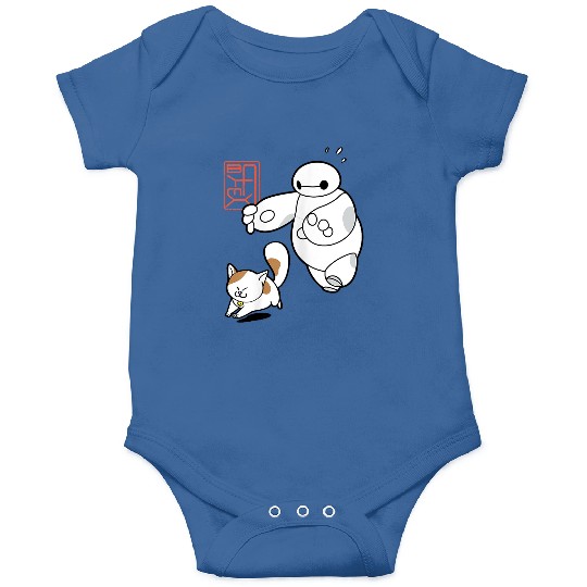 Disneyss Big Hero 6 Baymax Chasing Mochi Cute shots Onesies
