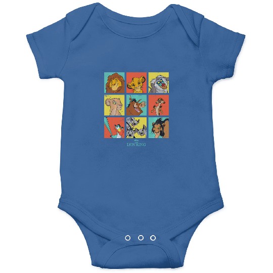 Disney The Lion King Characters 90S Grid Onesies