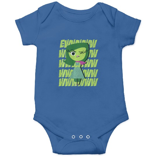 Disney Pixar Inside Out Disgust Ewww Retro Text Stack Premium Onesies