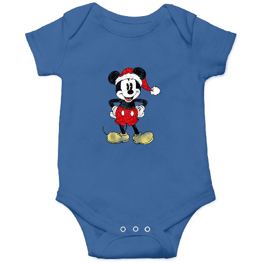 Disney Christmas Mickey Mouse Raglan Baseball Tee Onesies