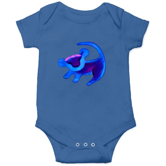Disneyss The Lion King Simba Cave Painting Blue Hue Onesies