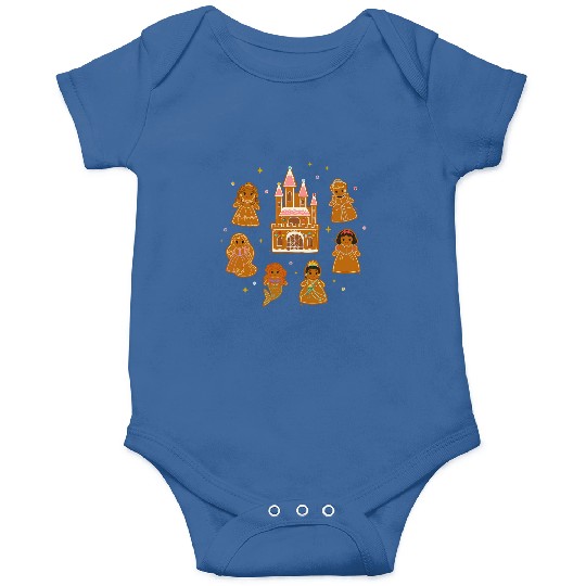 Disney Princess Holiday Christmas Gingerbread Cookie Castle Onesies