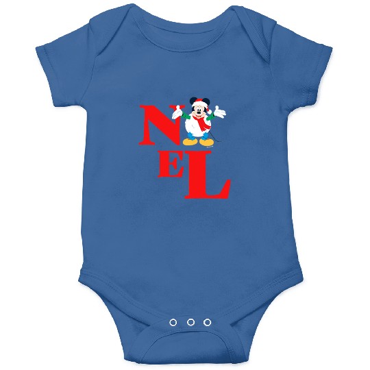 Disney NEW Mickey Mouse Christmas Snowman Noel Corner Art Onesies