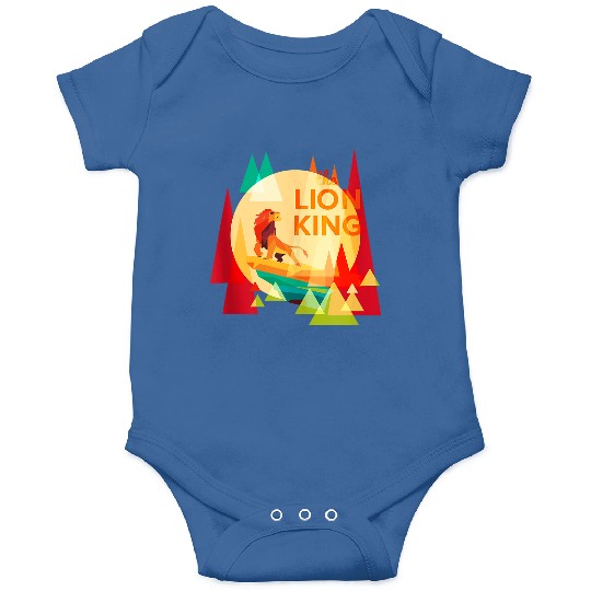 Disneyss The Lion King Simba Pride Rock Paper Cut Chest Logo Onesies