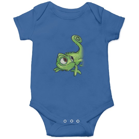 Kids Disney Tangled Pascal Adorable Chameleon Color Sketch Icon Onesies