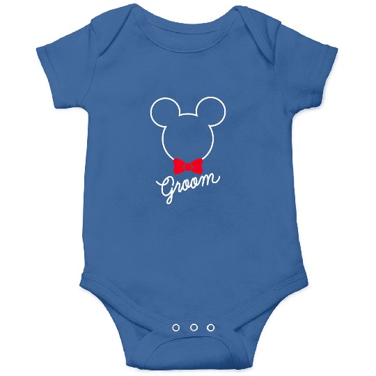 Disney Mickey Mouse Bowtie Groom Wedding Onesies