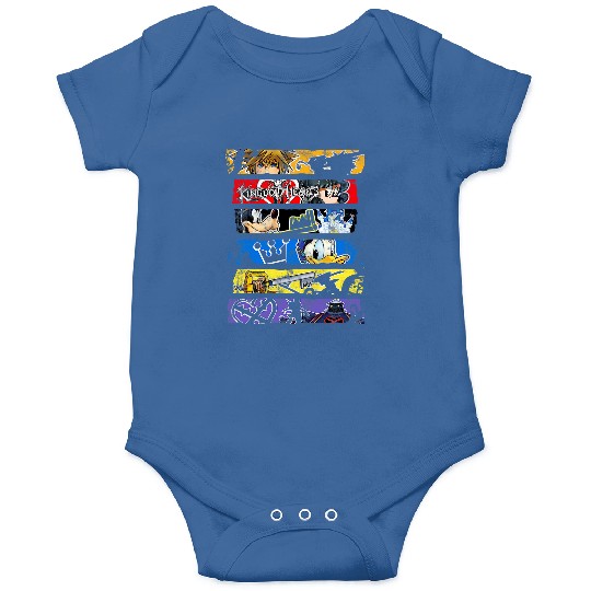 Disneys Kingdom Hearts Epic Character Panels Distressed Logo Onesies