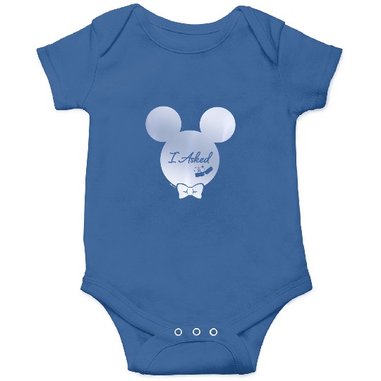 Disney I Asked Proposal Engagement Ring Bow Tie Mickey Onesies
