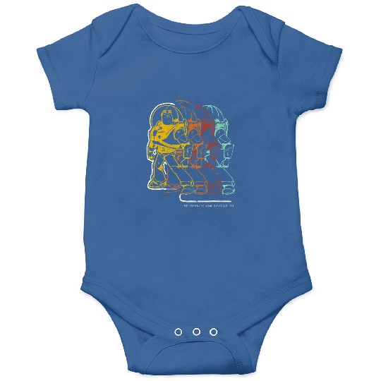 Disneys Pixars buzz lightyear colorful outline over lap Onesies