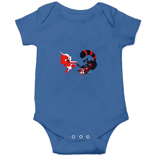 Disney Pixar Incredibles Angry Jack-Jack Vs. Racoon Onesies