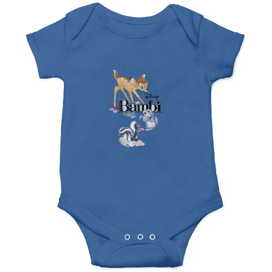 Disney Bambi Classic Group Shot Title Logo Onesies