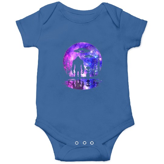 Alien And Full Moon Sasquatch UFO : Bobs Burgers Family Shirt, Bobs Burgers Vintage Onesies