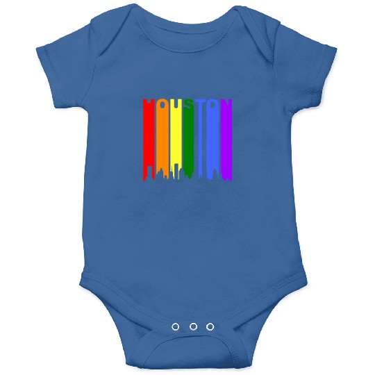Houston Texas Rainbow Skyline LGBT Gay Pride Onesies