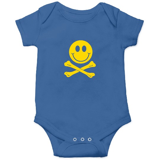 Smiley Pirate Skull and Crossbones Onesies