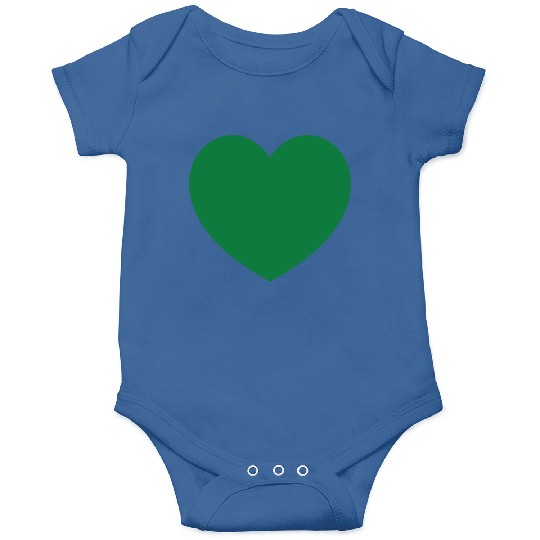 Dark Green Heart Onesies