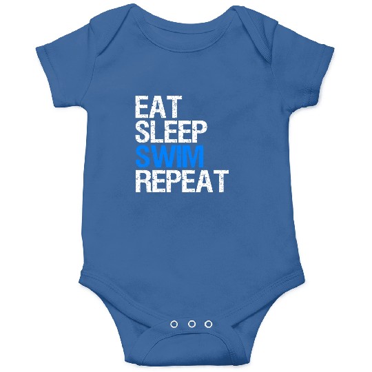 Eat Sleep Swim Repeat Gift Swim Coach. Onesies