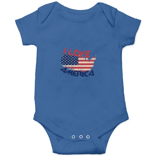 I LOVE AMERICA Onesies