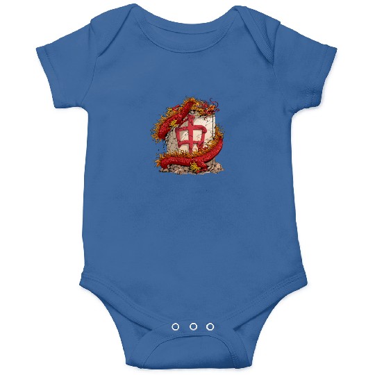 Mahjong Player Mah Jongg Onesies Red Dragon Tile
