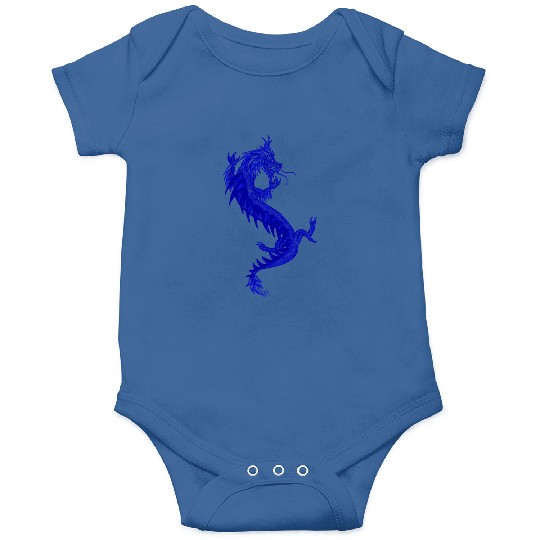 Blue China Dragon Graphic Onesies