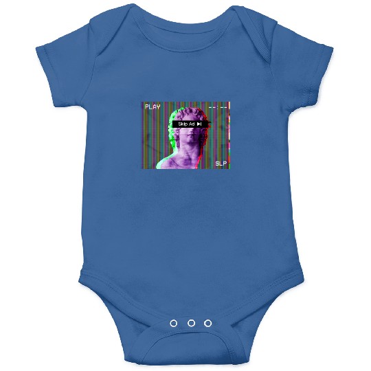 Aesthetic Vaporwave Statue Skip Ad Online Onesies