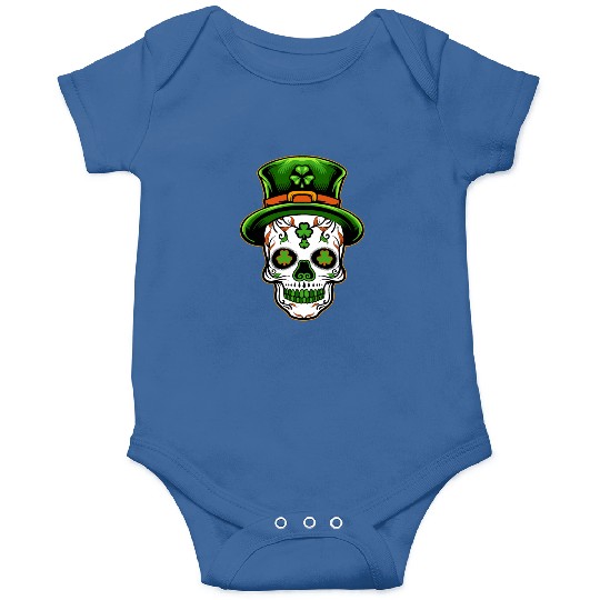 Sugar Skull St Patricks Day Onesies
