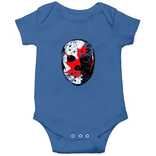 Old School Goalie Mask-Canada Onesies