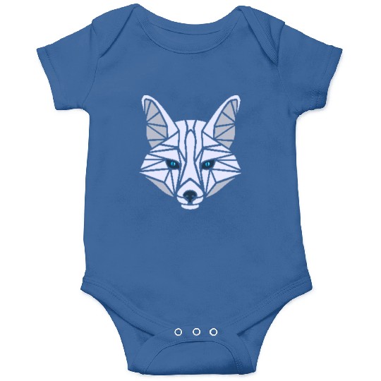 White Fox with blue eyes Onesies