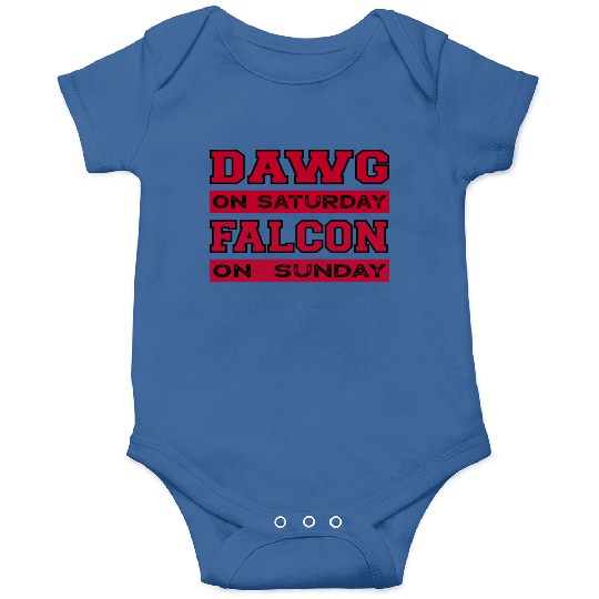 Dawg On Saturday Falcon On Sunday Atlanta Athens F Onesies