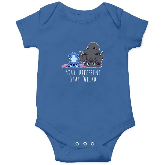 Stay Different Stay Weird Toothless And Stitch Onesies