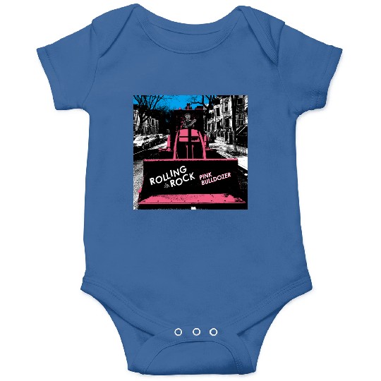Pink Bulldozer / Rolling Rock Onesies