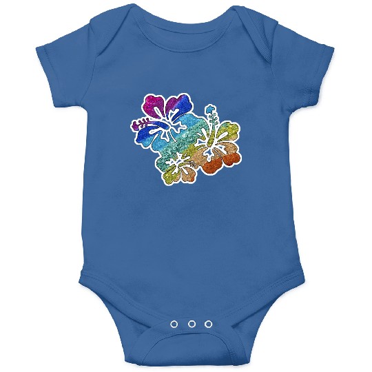 hibiscus glitter Flower Onesies