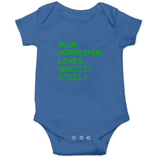 Blue Horseshoe Loves Anacott Steel Onesies