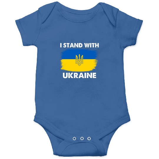 I Stand with Ukraine Ukraine Flag Onesies