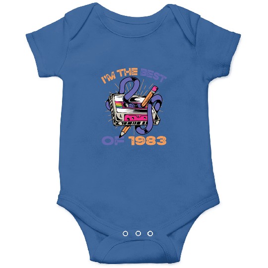 I'm the best of 1983 Vintage Cassette Tape Retro Onesies