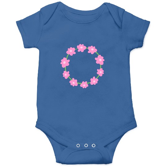 circle symbol shape flowers pink nature Onesies