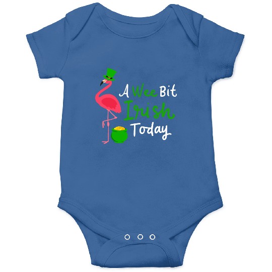 A Wee Bit Irish Today St. Patrick's Day Flamingo Onesies
